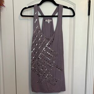 Women’s Sequin Tank Top Lavender with beautiful embellishments